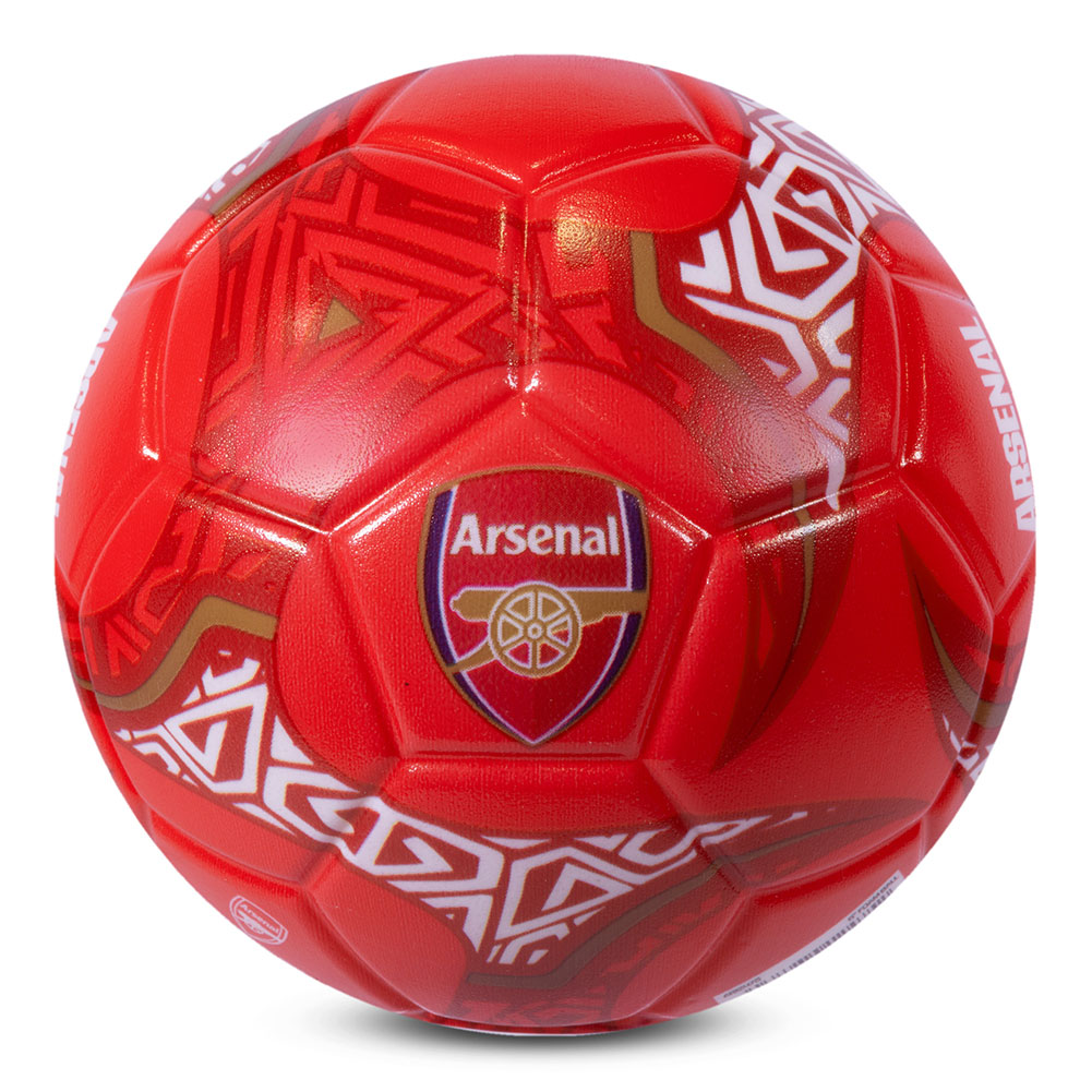 Arsenal FC red 6 inch PU foam football with a full colour Arsenal crest