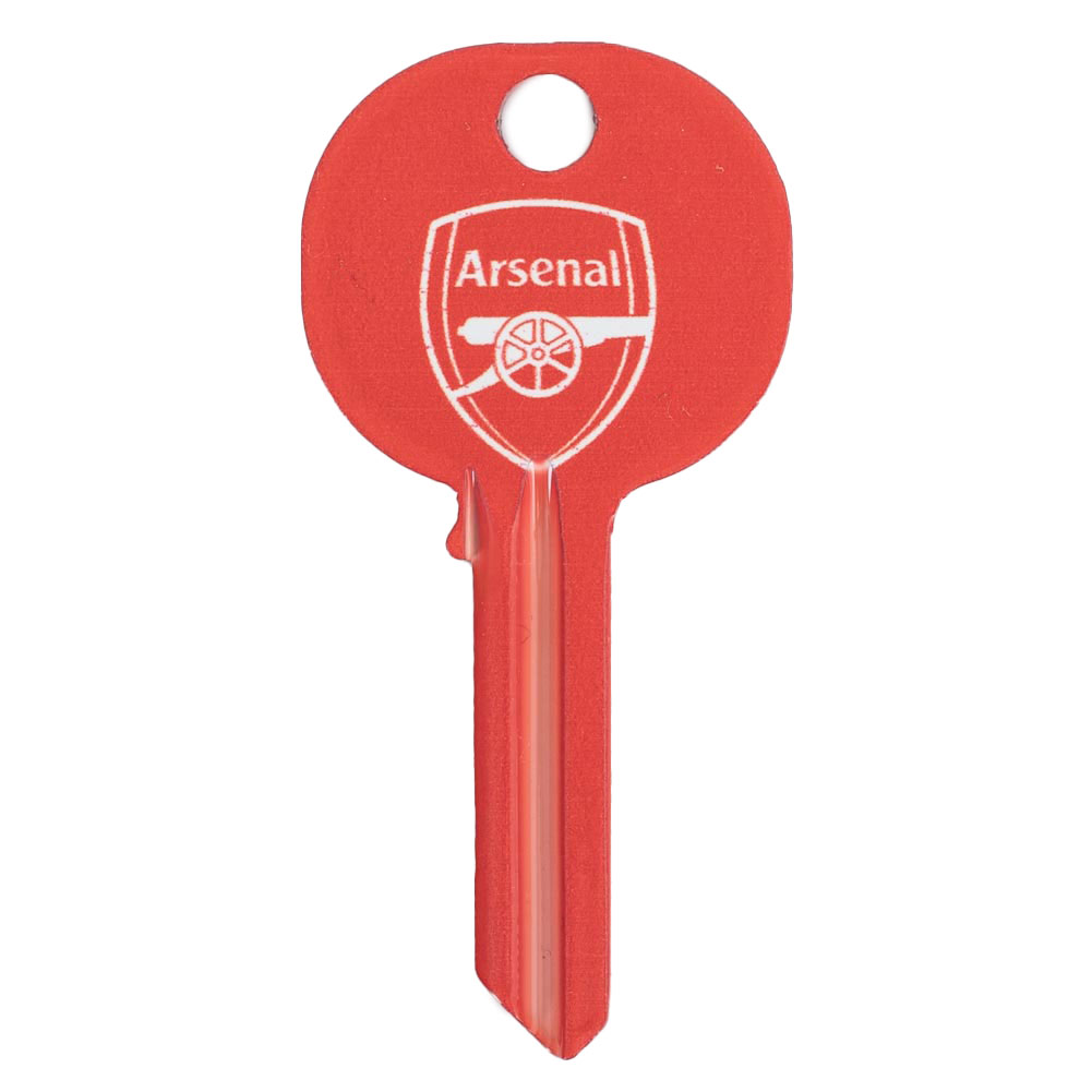 Arsenal FC blank door key with a full colour club crest repeated on both sides