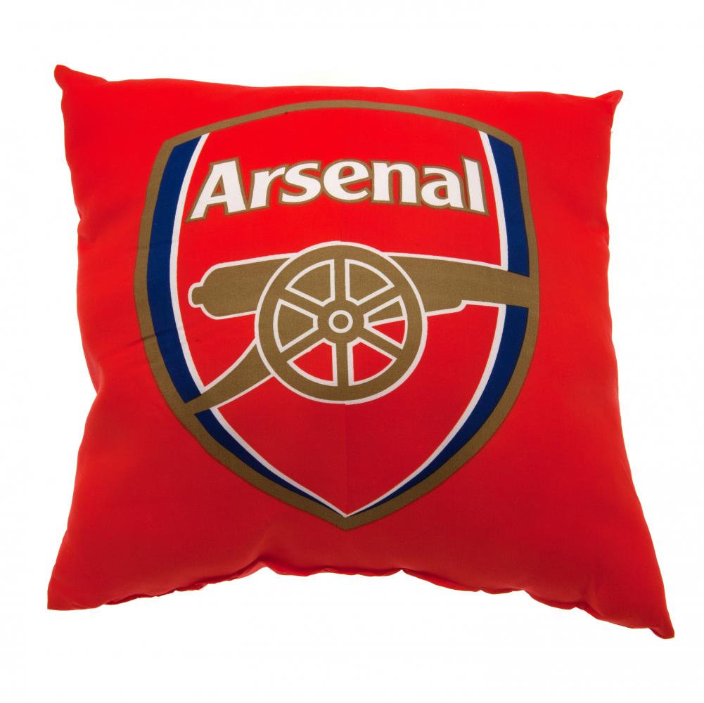 Vibrant red Arsenal FC cushion featuring a large full colour Arsenal club crest