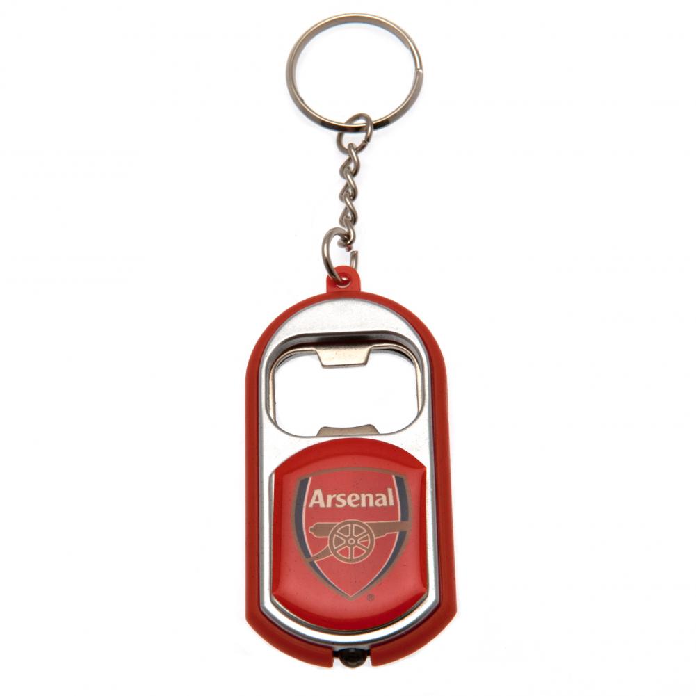 Arsenal FC plastic club crested keyring with a bottle opener and a torch