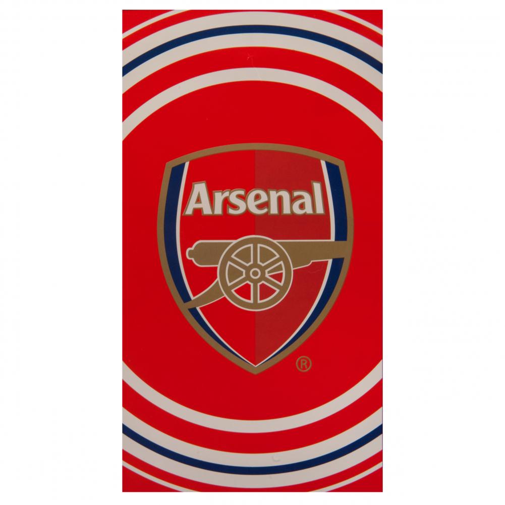 Arsenal FC Pulse cotton velour beach towel with a large central crest