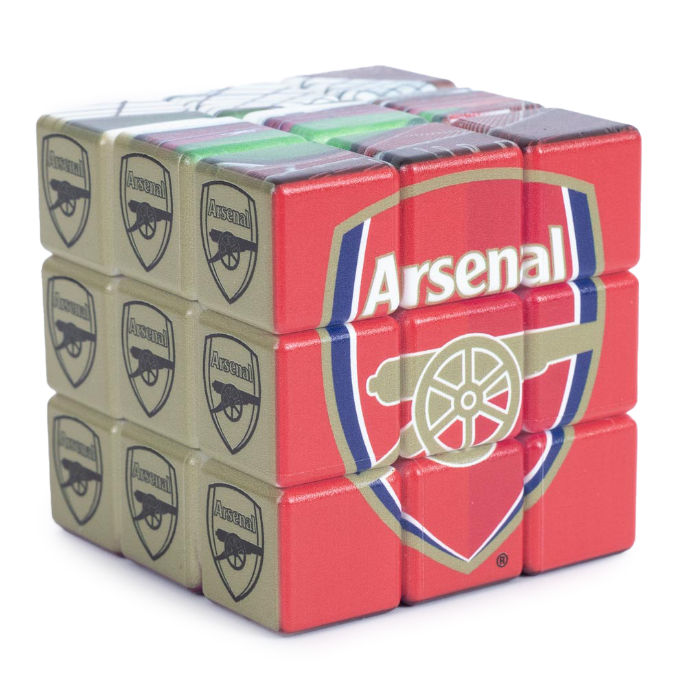Arsenal FC 3x3 Rubik's Cube featuring multiple Arsenal images