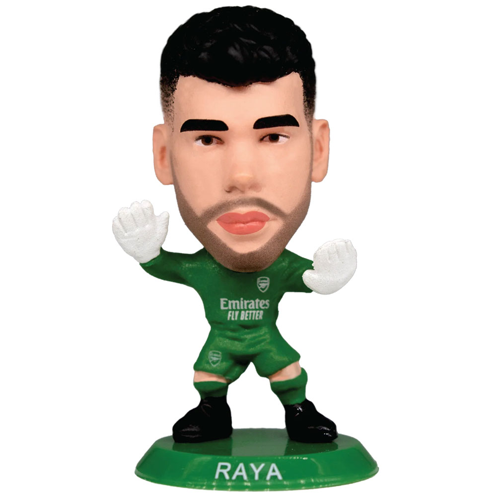 Raya SoccerStarz figure in the classic Arsenal home kit on a green base