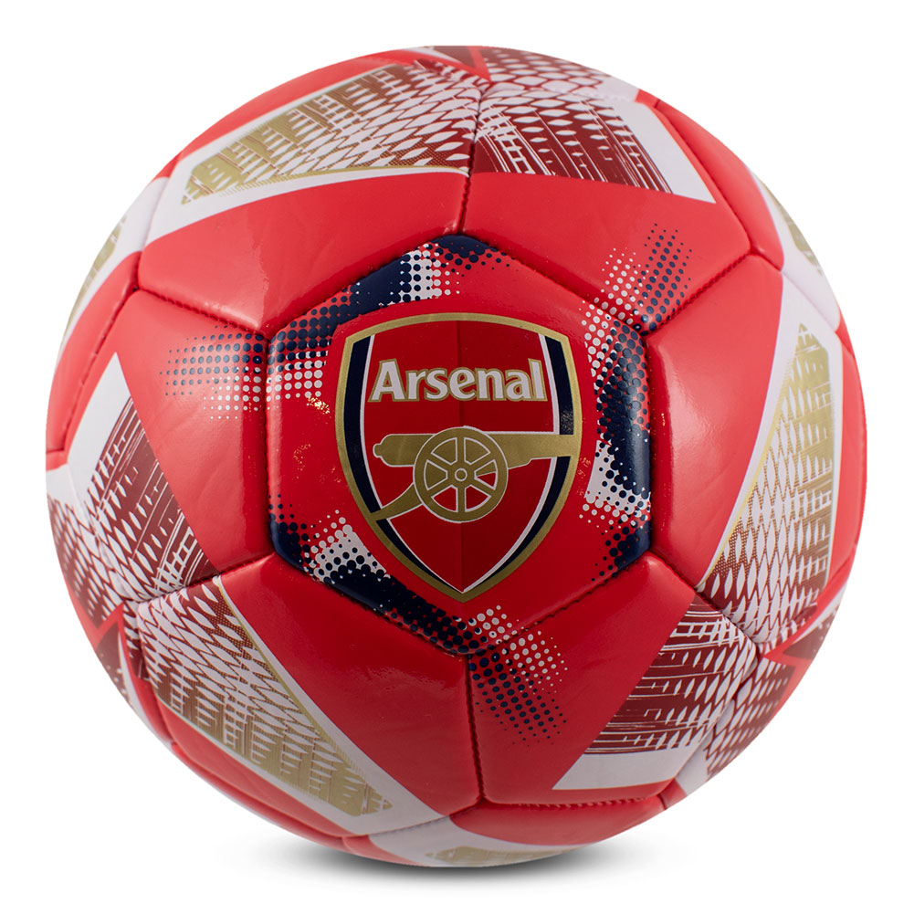 Arsenal FC spiral design size 3 football with 32 panels and a full colour Arsenal crest