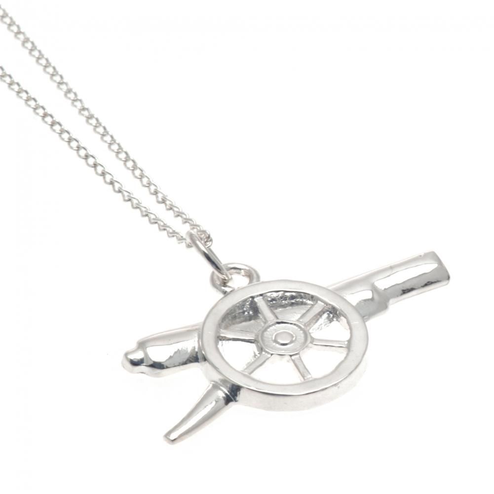 Arsenal FC sterling silver cannon pendant on a chain necklace with a lobster clasp