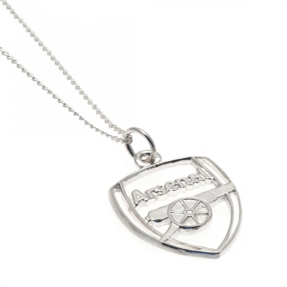 Arsenal FC sterling silver crest pendant on a chain necklace with a lobster clasp