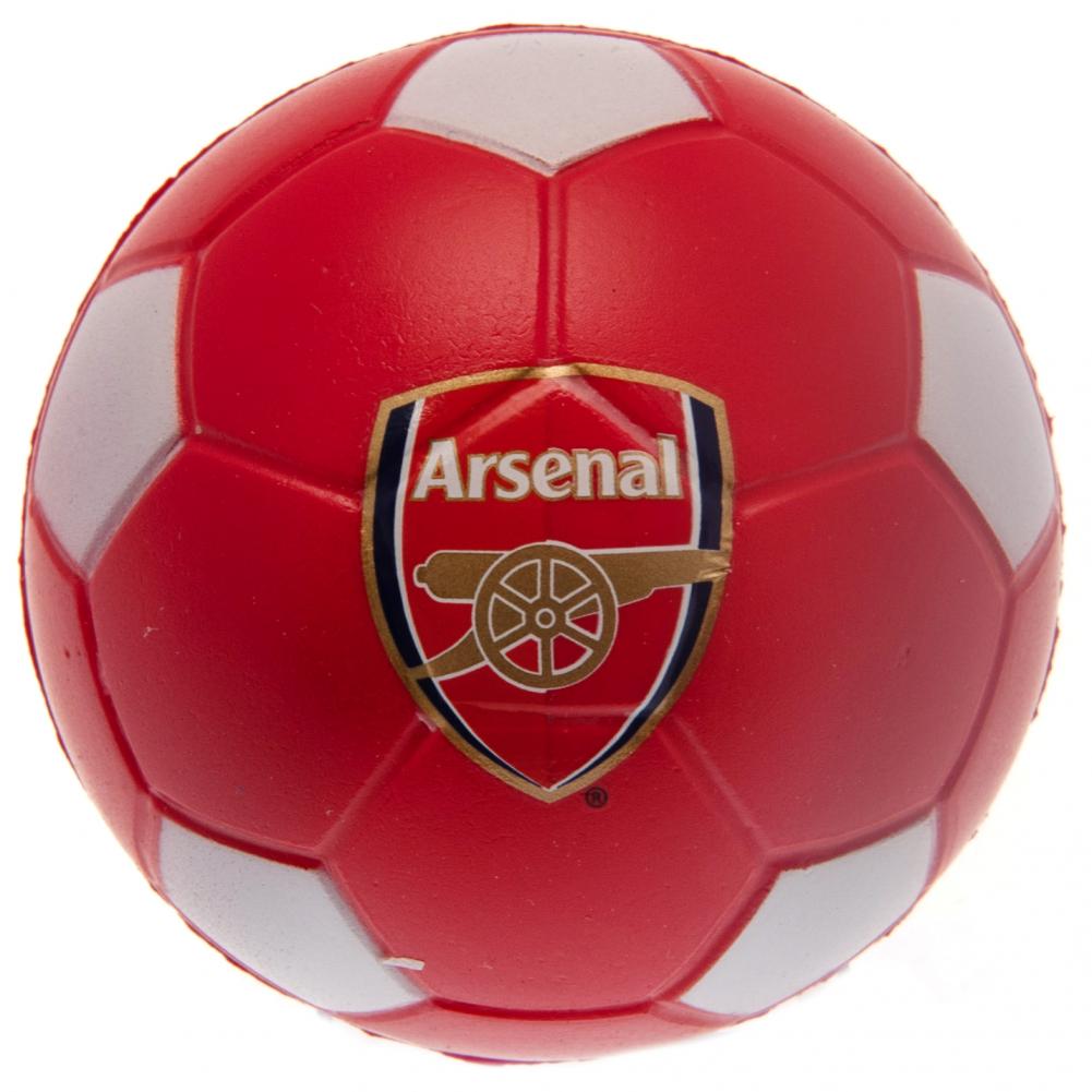 Red and white Arsenal FC football design stress ball printed with a full colour Arsenal crest