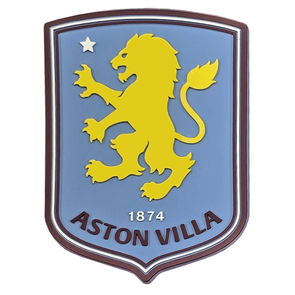 Aston Villa 3D PVC fridge magnet in the shape of the Villa crest in vibrant colour