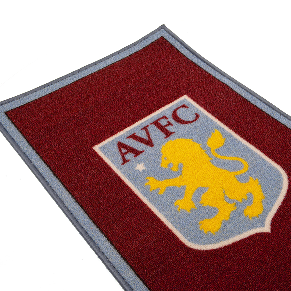 Aston Villa FC bright colourful bedroom rug with a large central club crest