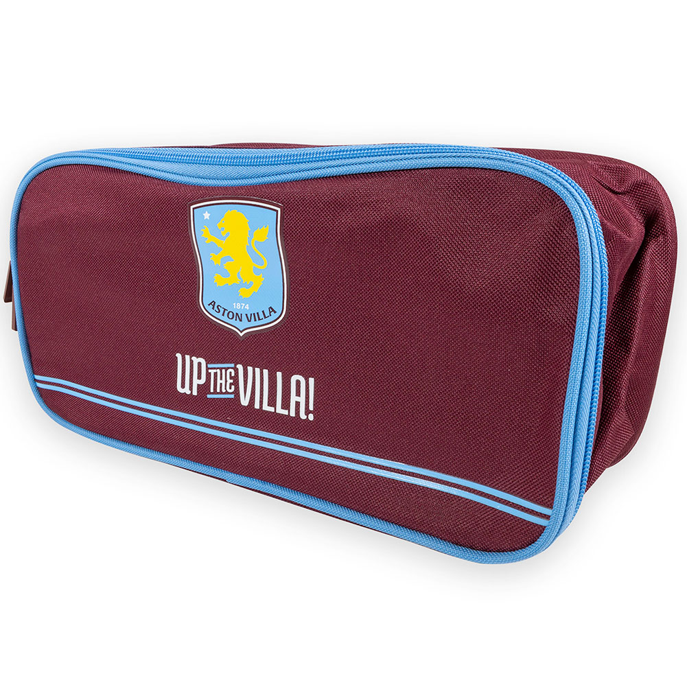 Aston Villa FC Up The Villa design boot bag featuring the Villa club crest