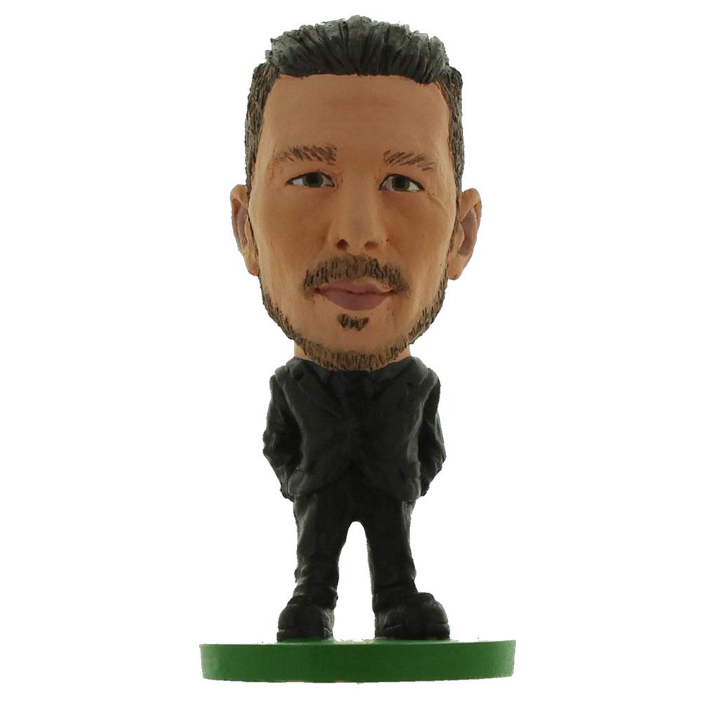 Atletico Madrid SoccerStarz Diego Simeone collectable figure in a managers suit on a green base