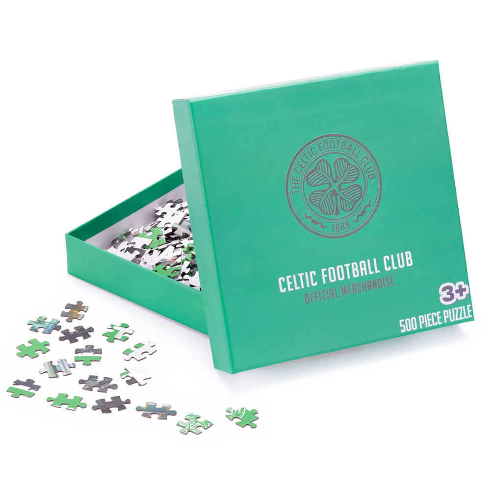 Celtic FC 500-piece jigsaw puzzle showing a picture of Celtic Park Stadium