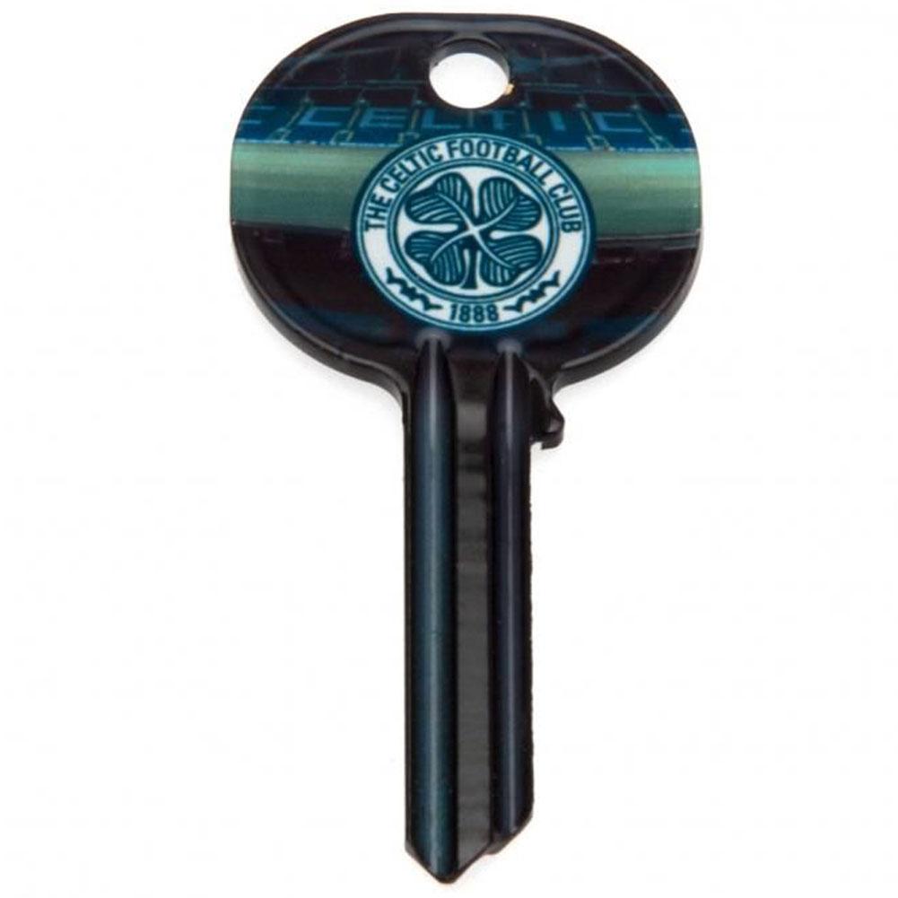 Celtic FC blank door key with a full colour crest and stadium design on both sides
