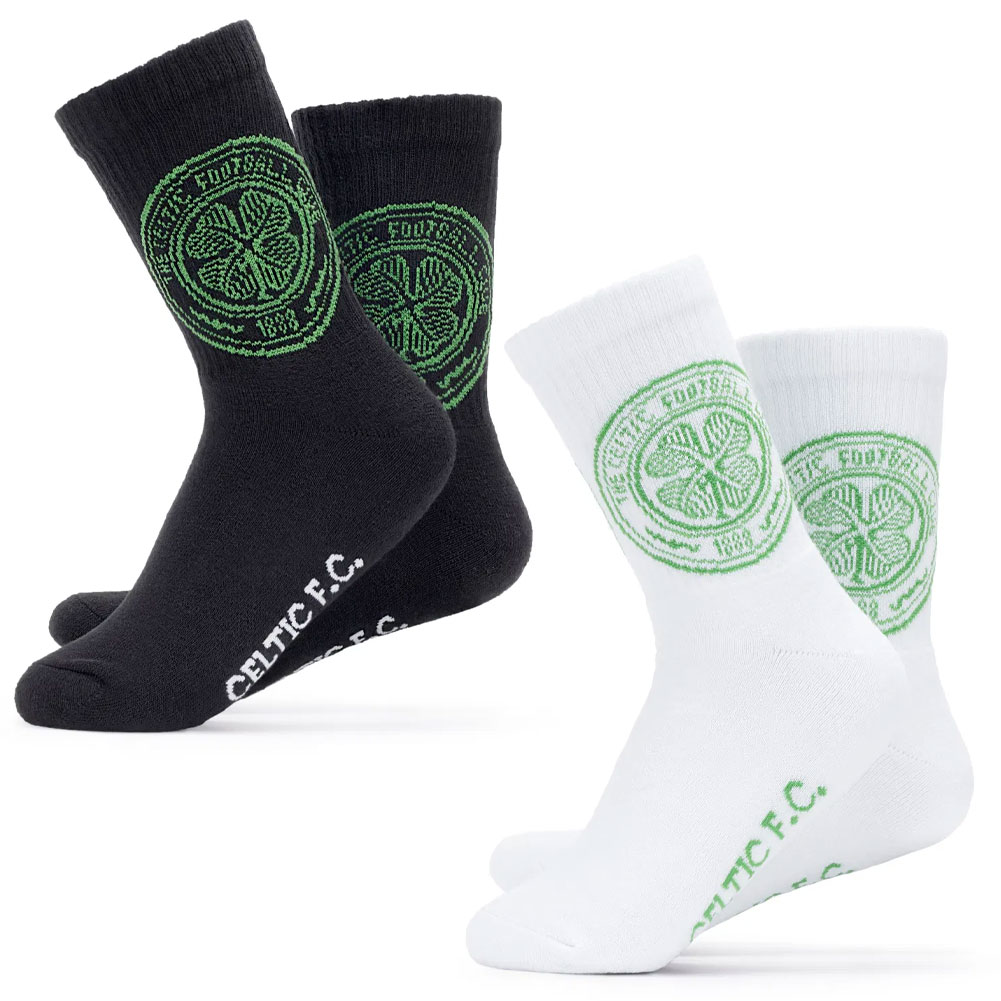 Celtic FC twin pack of sports socks with the Celtic crest