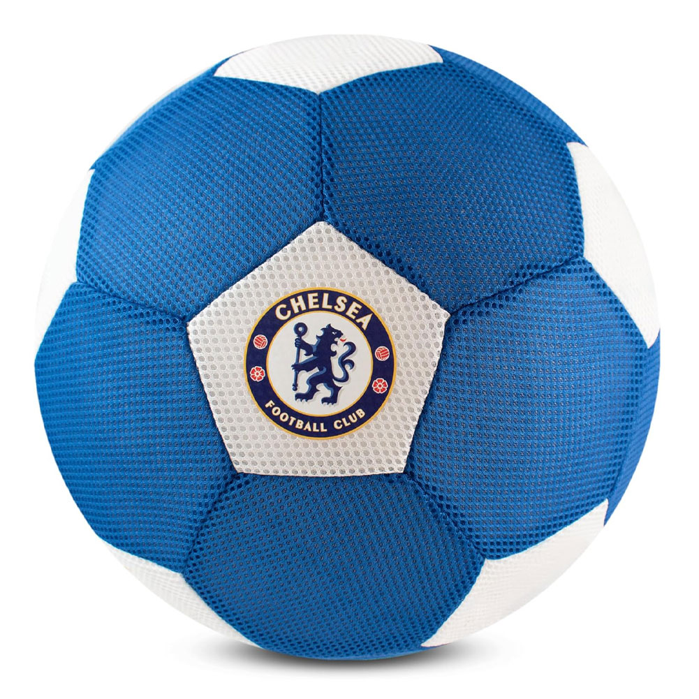 Chelsea FC blue and white 14 inch mesh ball with full colour Chelsea crests