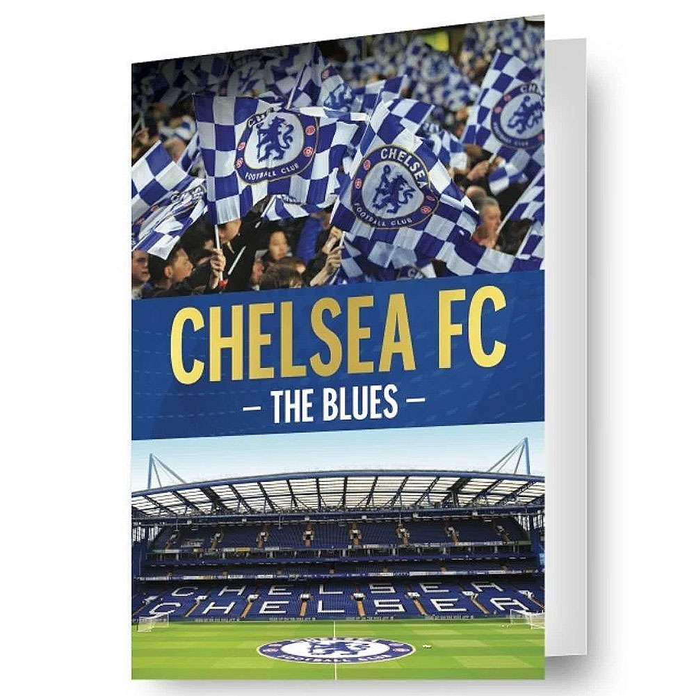 Chelsea FC 3D lenticular birthday card with vibrant stadium artwork and a lenticular Chelsea image