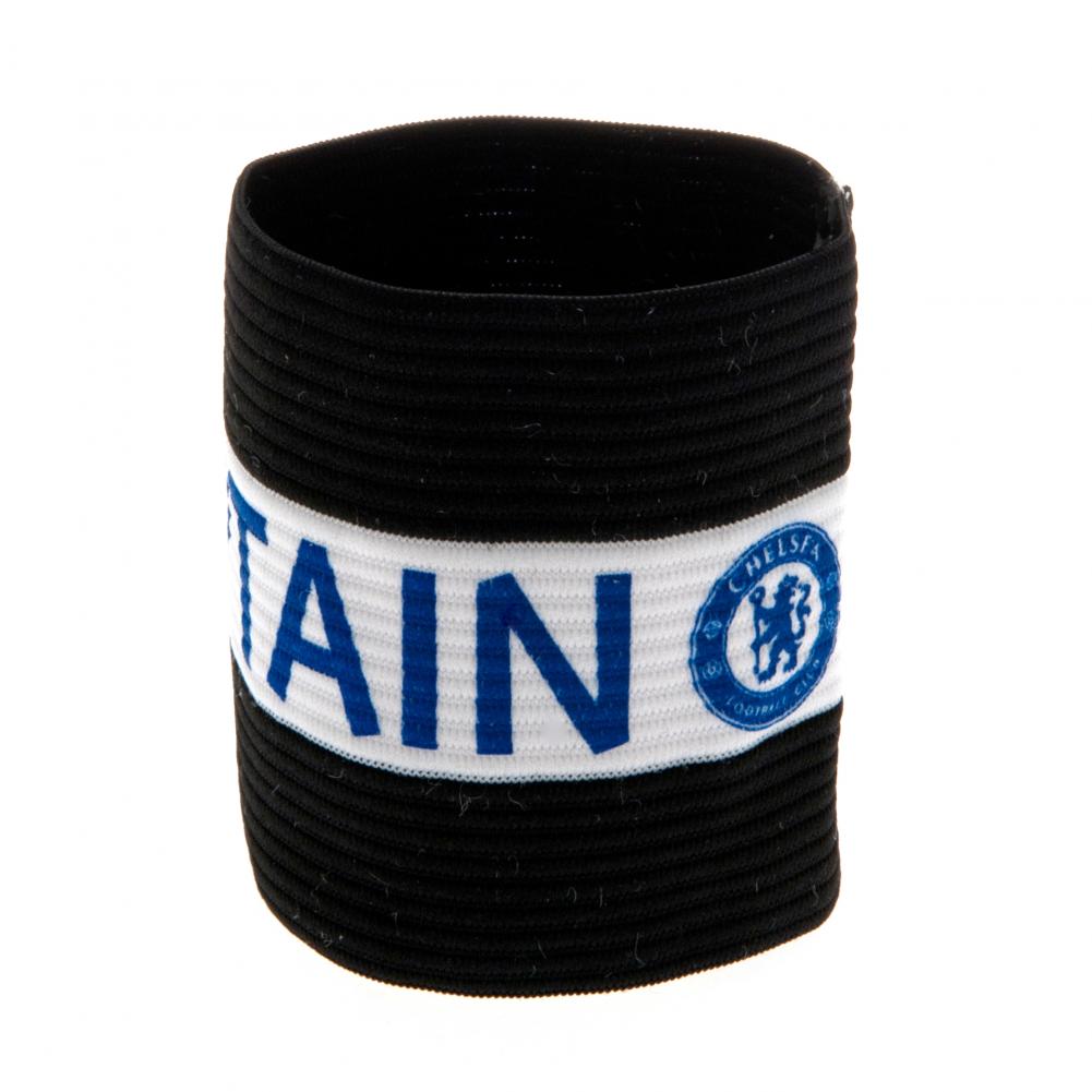 Chelsea FC elasticated captain's armband featuring the club crest in team colours
