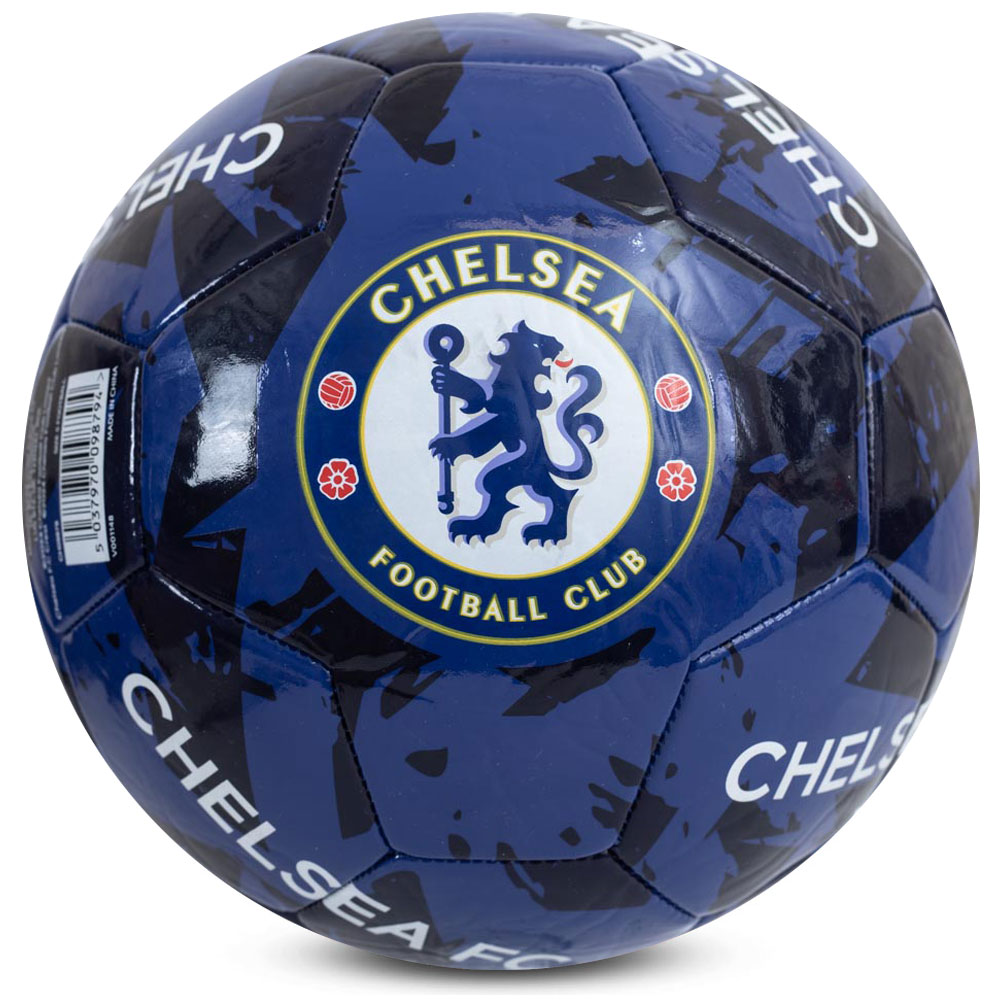 Chelsea FC blue graffiti design Size 5 football with a full colour Chelsea crest