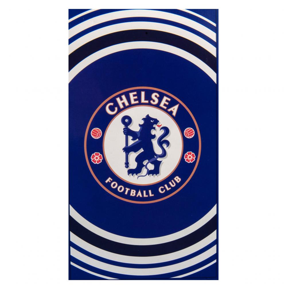 Chelsea FC Pulse cotton velour beach towel with a large central crest