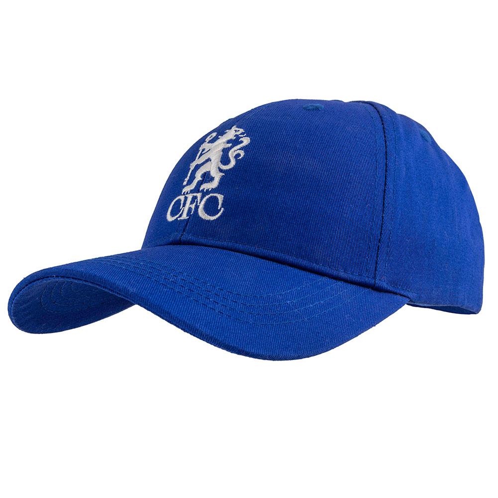 Chelsea FC royal blue classic curved brim cap with an embroidered Chelsea crest on the front