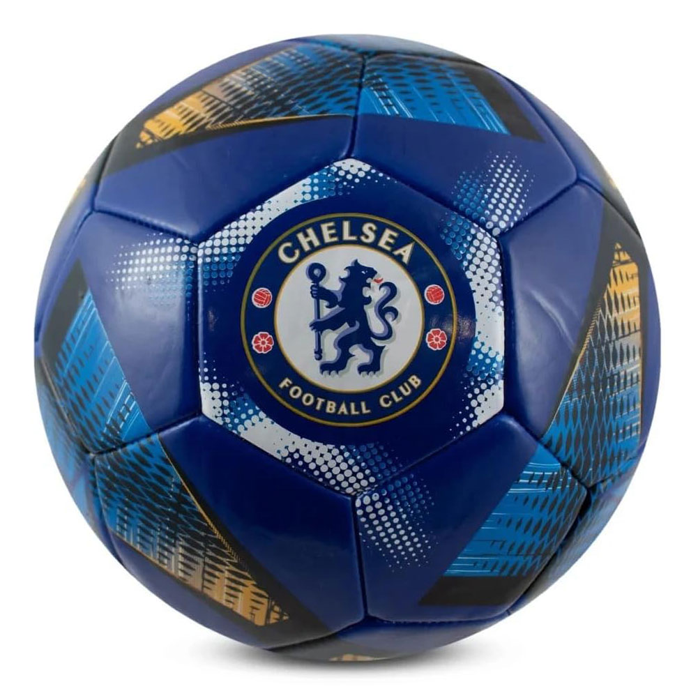 Chelsea FC spiral design size 3 football with 32 panels and a full colour Chelsea crest