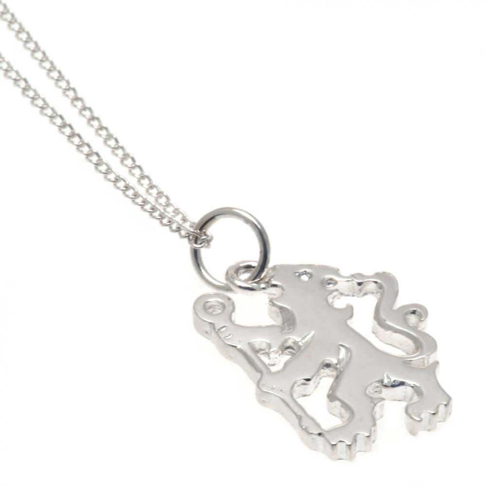 Chelsea FC sterling silver lion pendant on a chain necklace with a lobster clasp
