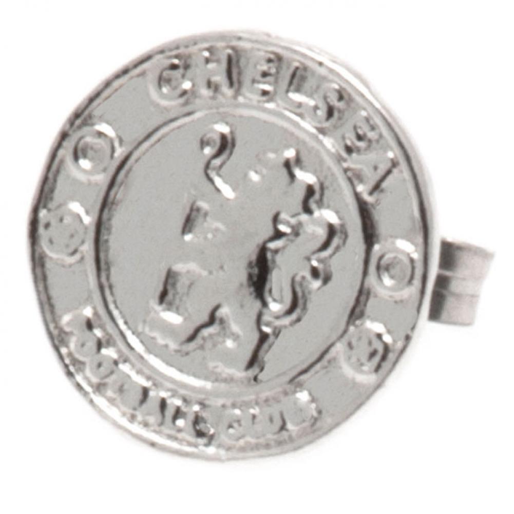 Chelsea FC sterling silver stud earring featuring the Chelsea crest