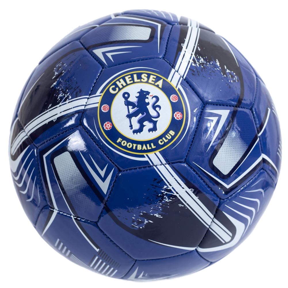 Chelsea FC Turbine football in blue with a full colour Chelsea crest in several positions