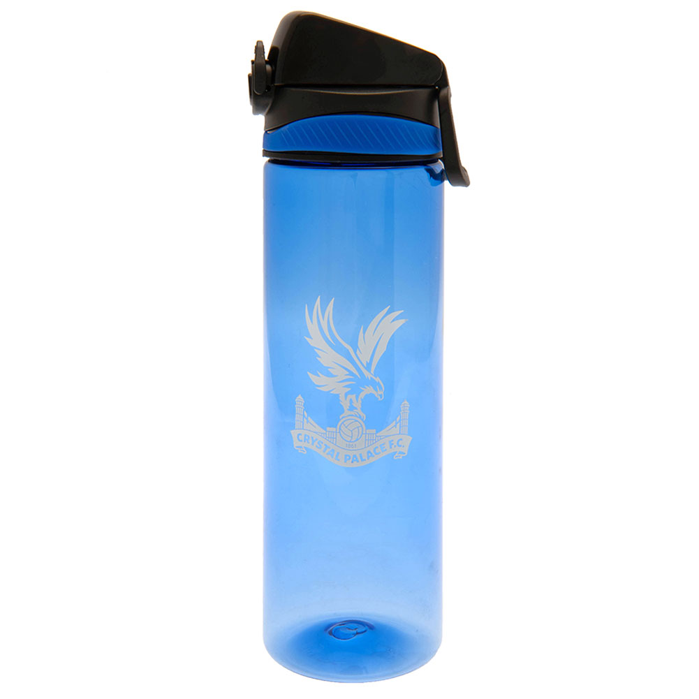 Royal blue Crystal Palace FC Prohydrate drinks bottle with a black lid and a white Palace logo