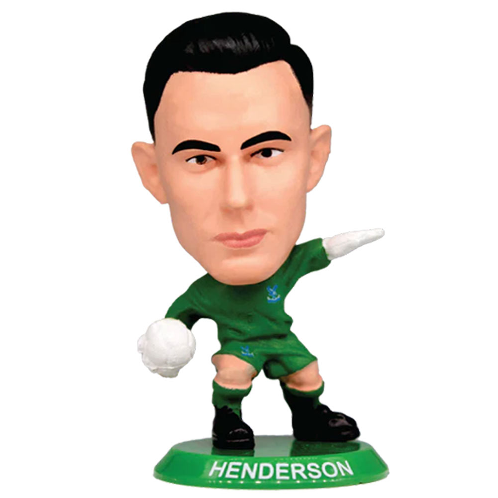 Henderson SoccerStarz figure in the classic Crystal Palace home kit on a green base