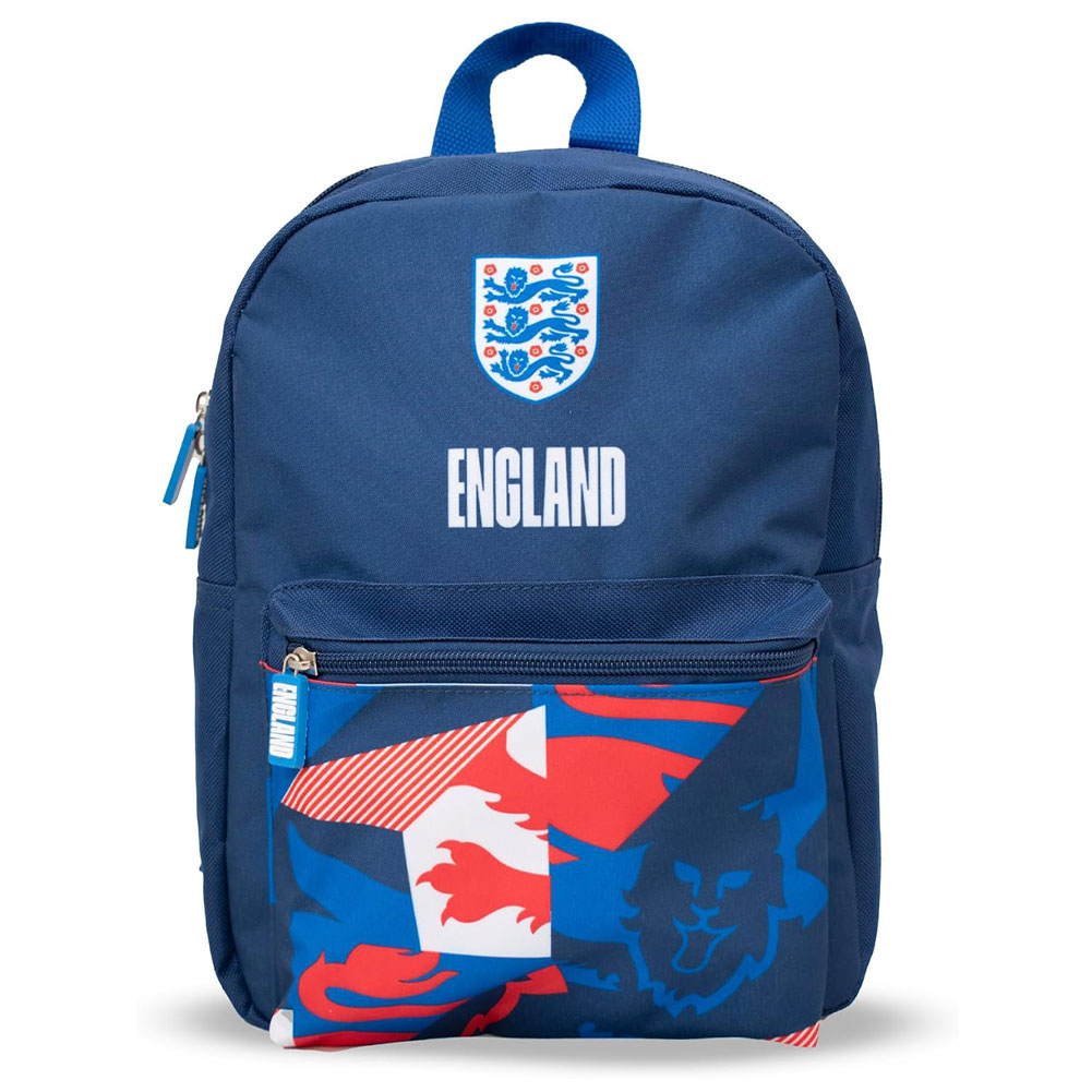 England FA patch design junior backpack featuring an England FA crest and rubber zip pulls