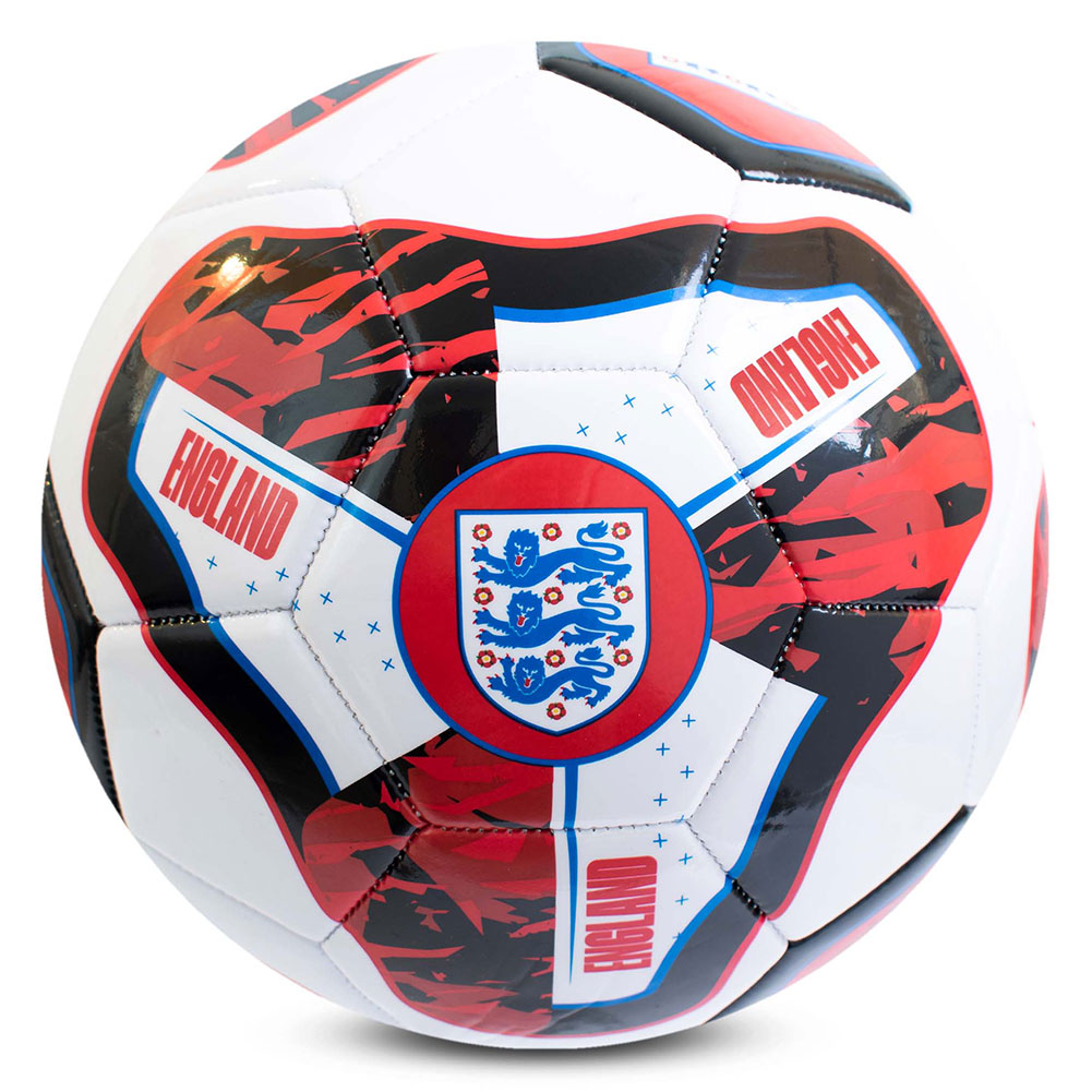 England FA tracer football in red and white with a full colour England crest
