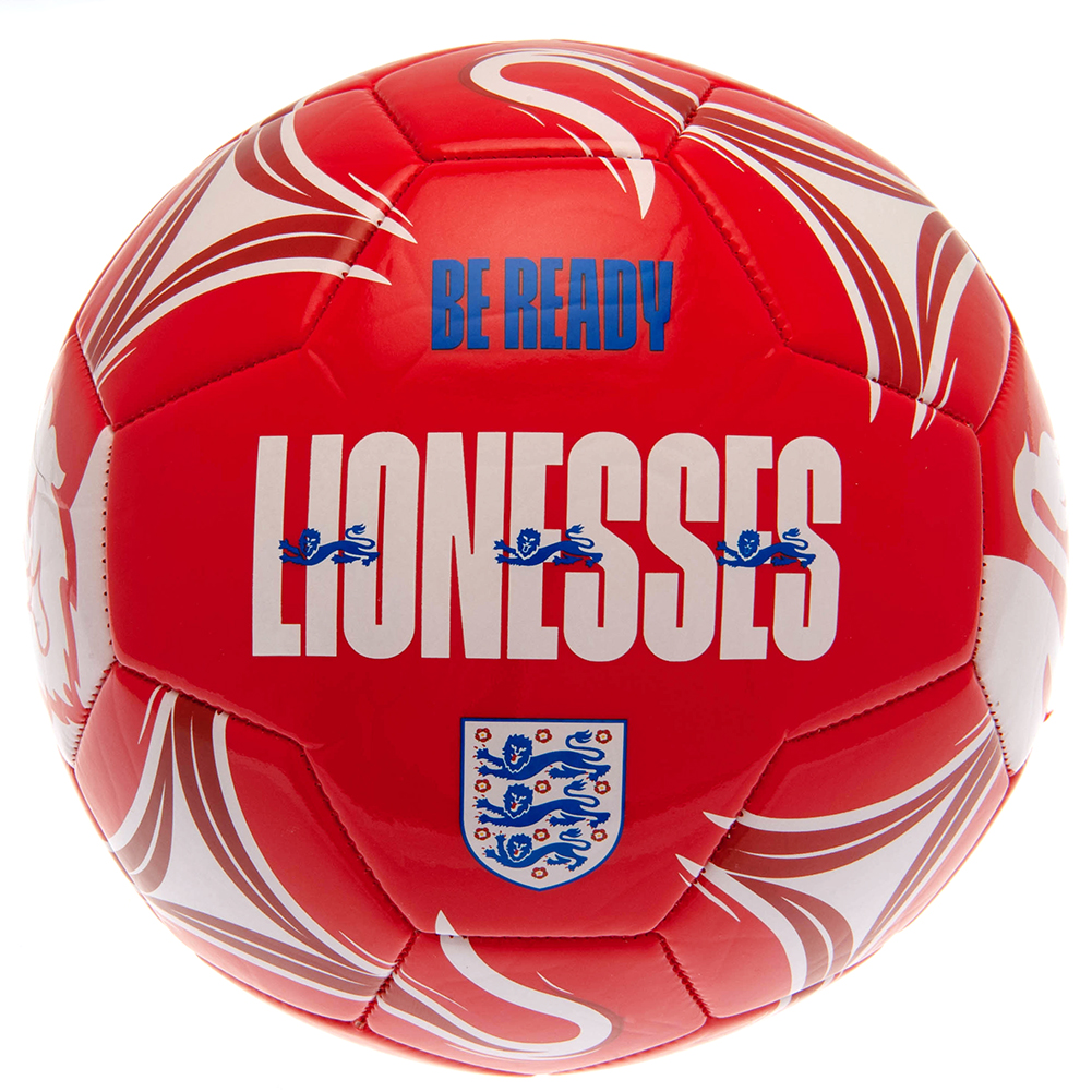 England Lionesses red and white cosmos design Size 5 football with a full colour England crest