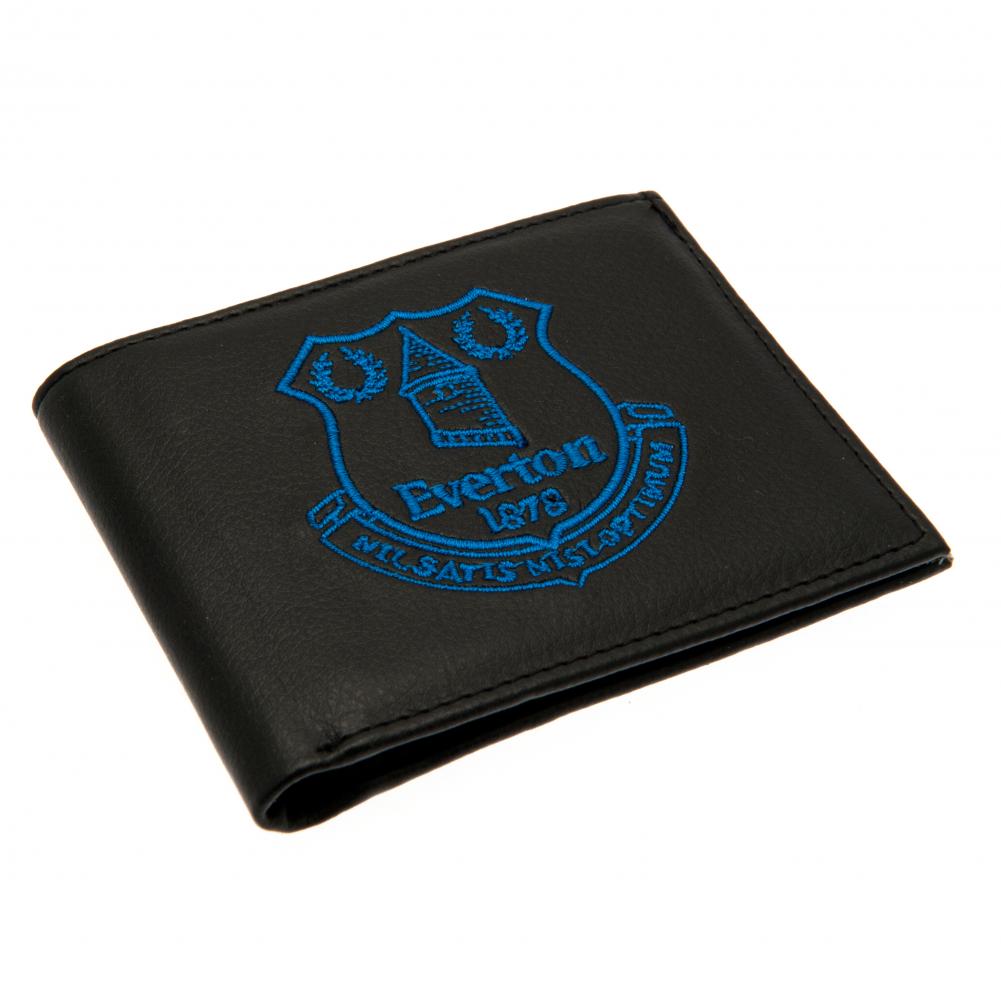Black Everton FC PU wallet with a large embroidered club crest