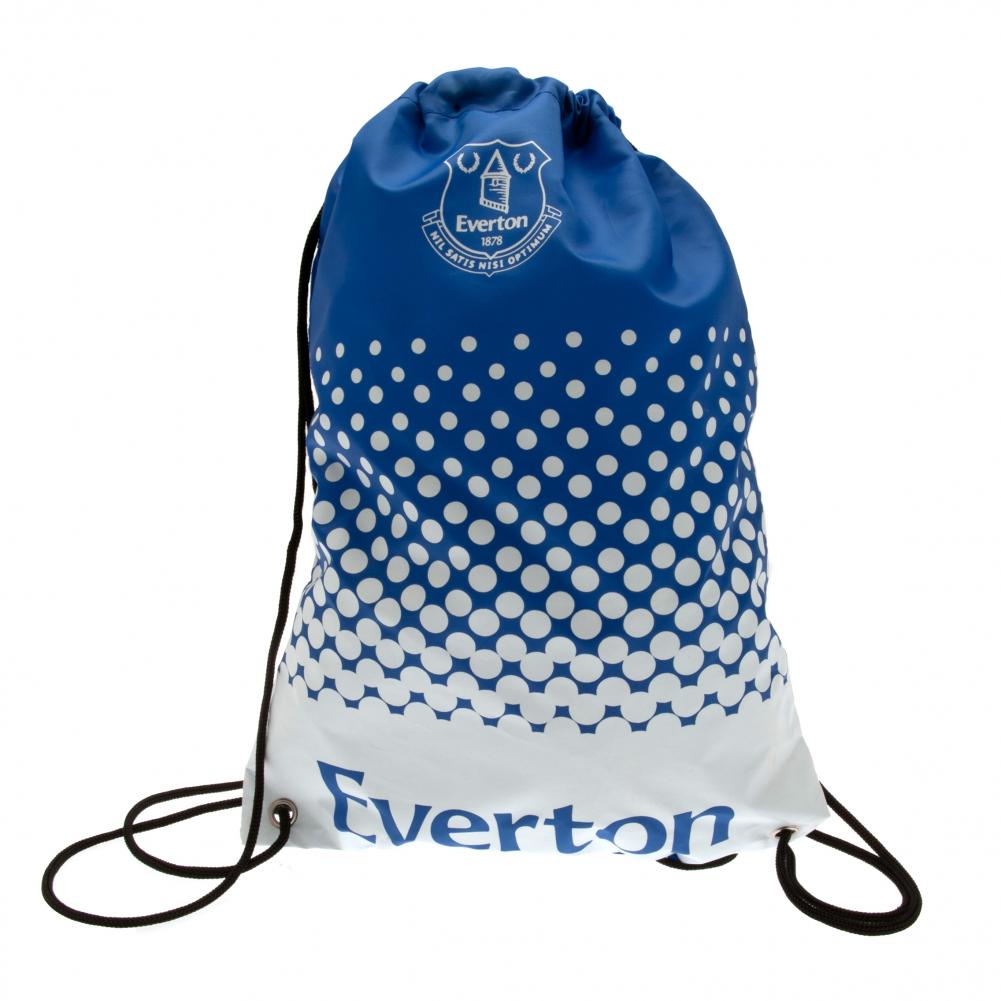 Everton FC Fade gym bag featuring Everton text and the club crest