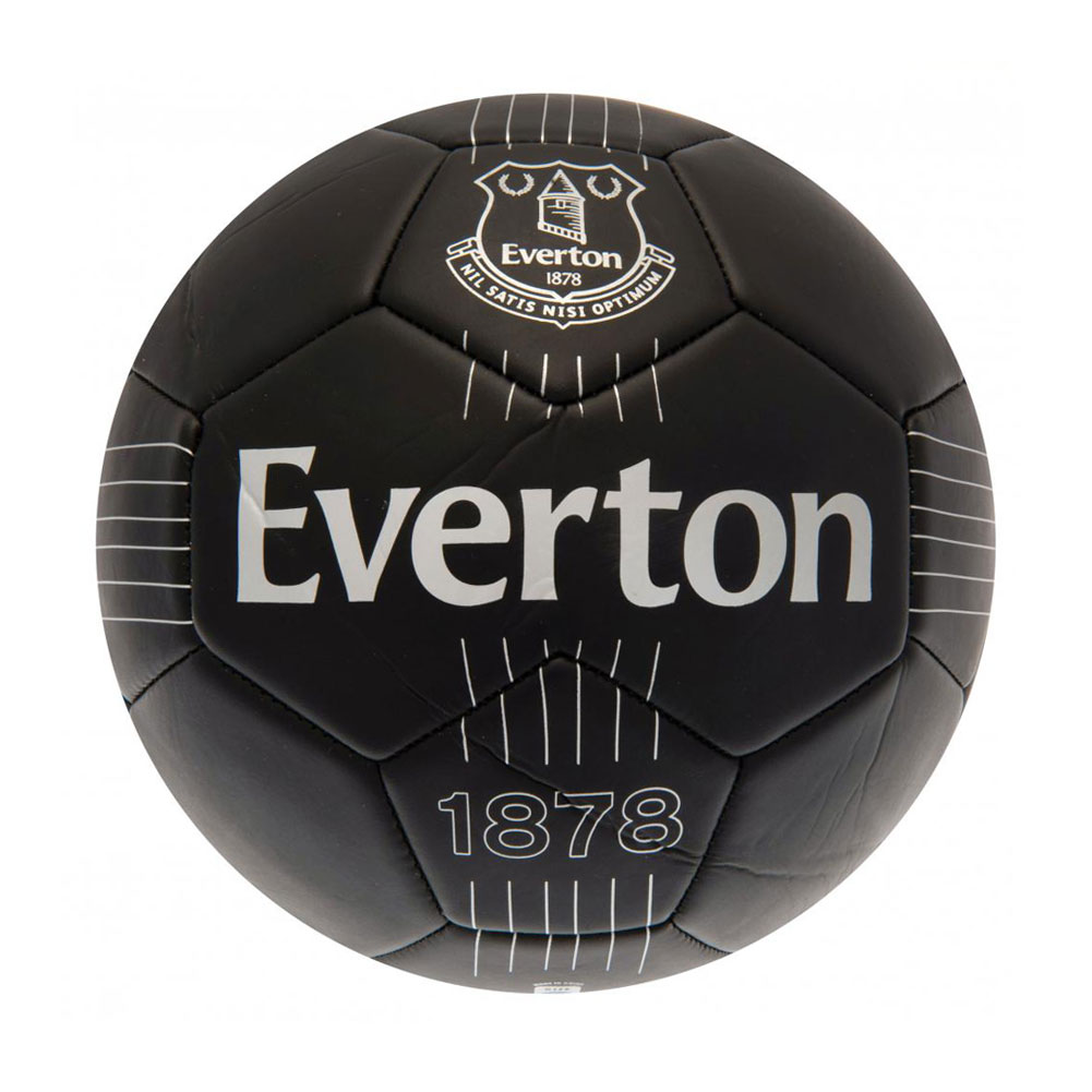 Everton FC React size 1 skill ball in black with silver design detail and the club crest