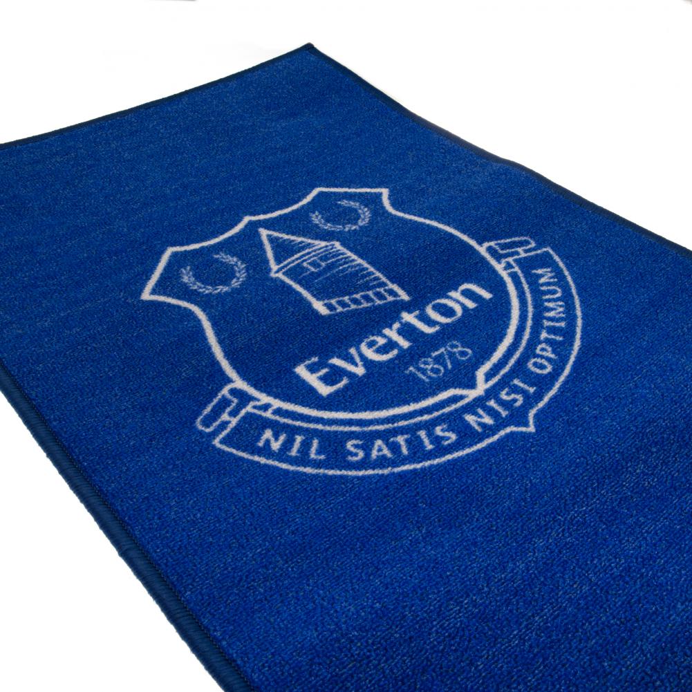 Everton FC bright colourful bedroom rug with a large central club crest