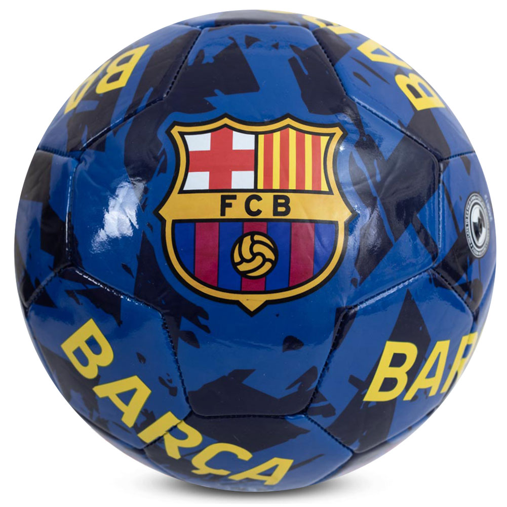 FC Barcelona blue graffiti design Size 5 football with a full colour Barca crest