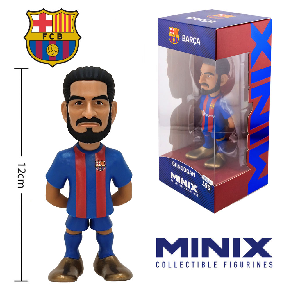 FC Barcelona MINIX figure of Ilkay Gundogan in team kit with number 22 on the back, 12cm tall
