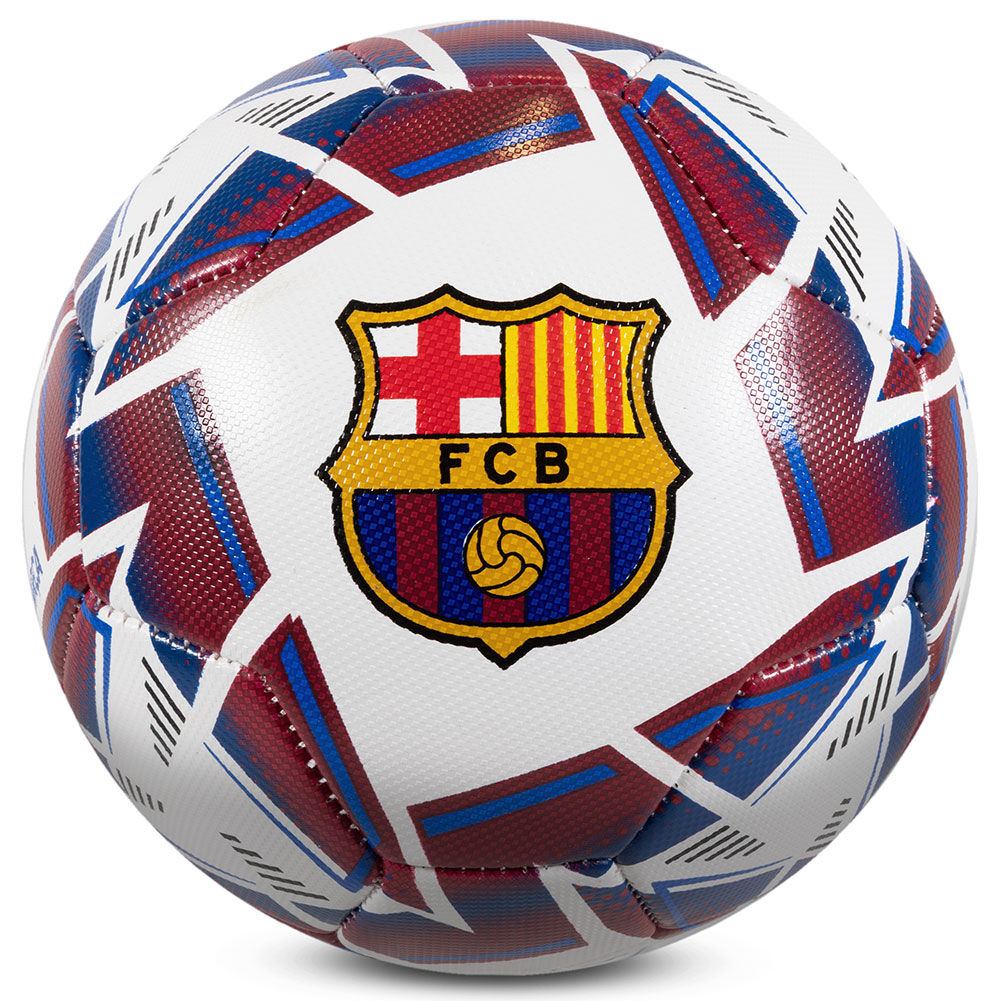 FC Barcelona Nova football in red and white with a full colour Barca crest and textured panels