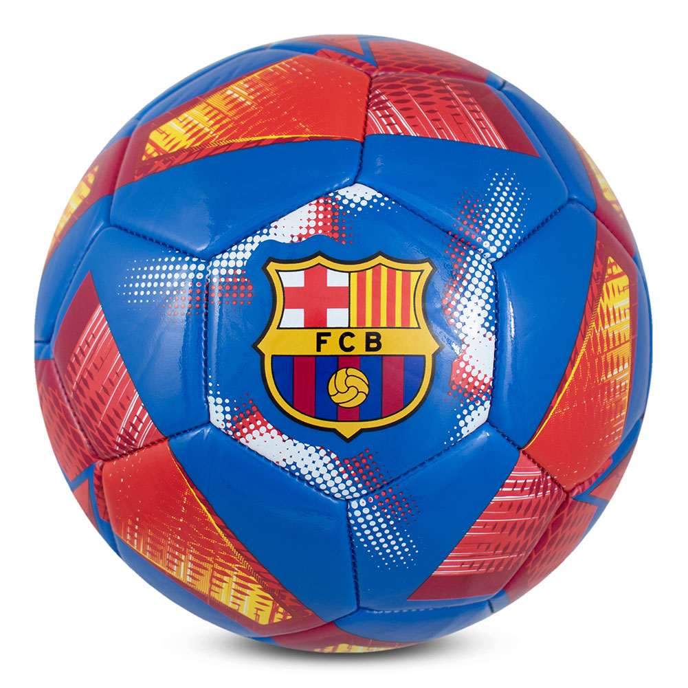 FC Barcelona spiral design size 3 football with 32 panels and a full colour FCB crest