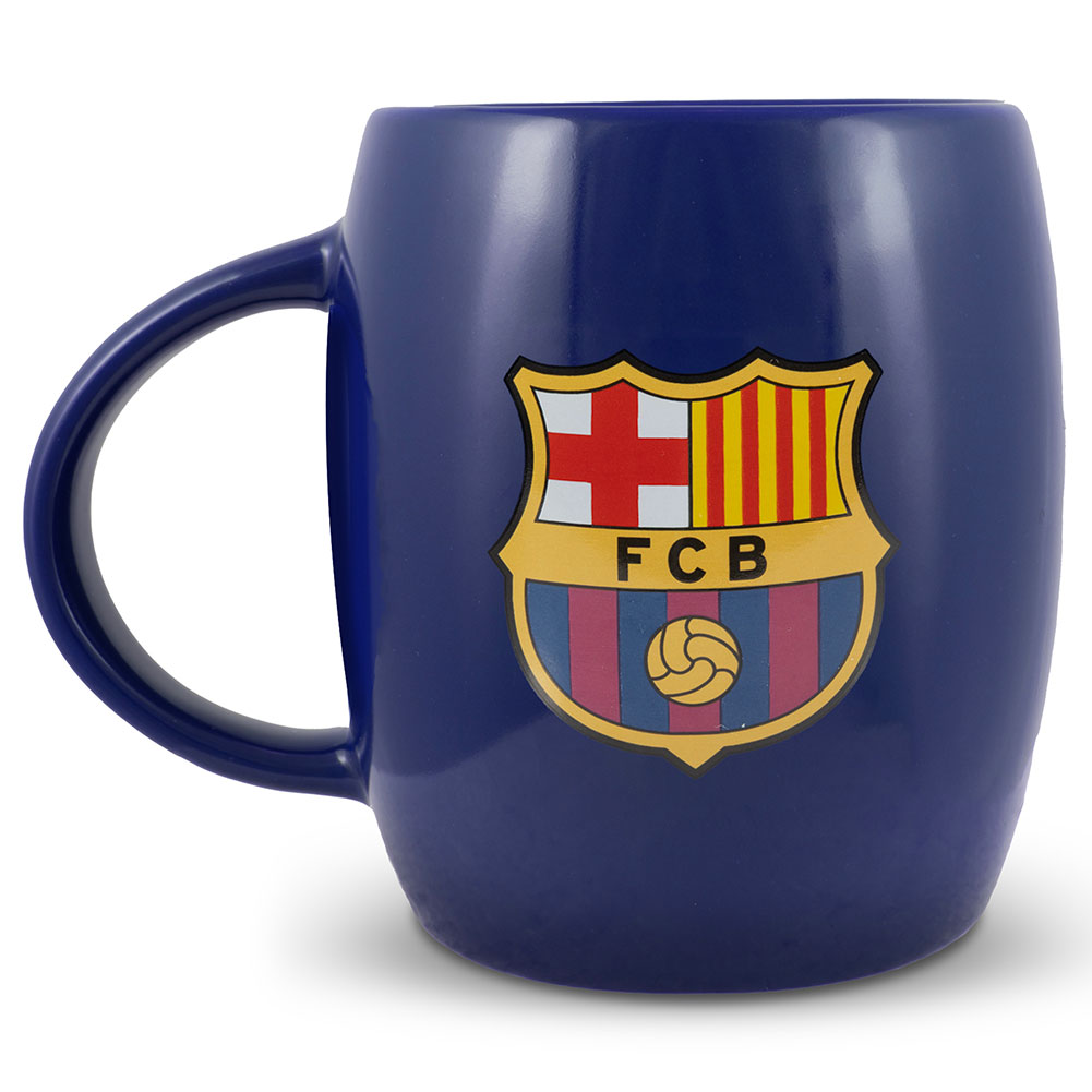Blue FC Barcelona Tea Tub ceramic mug with a full colour Barca crest and a full colour handle