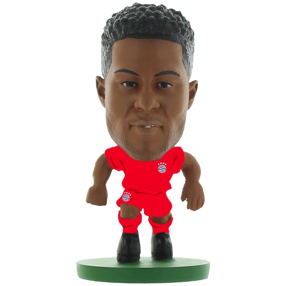 Gnabry SoccerStarz figure in the classic Bayern Munich home kit on a green base