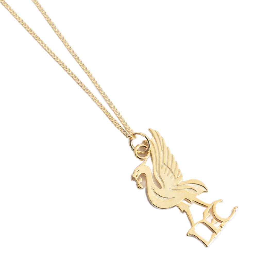 Liverpool FC Liverbird pendant on an 18ct gold plated sterling silver chain