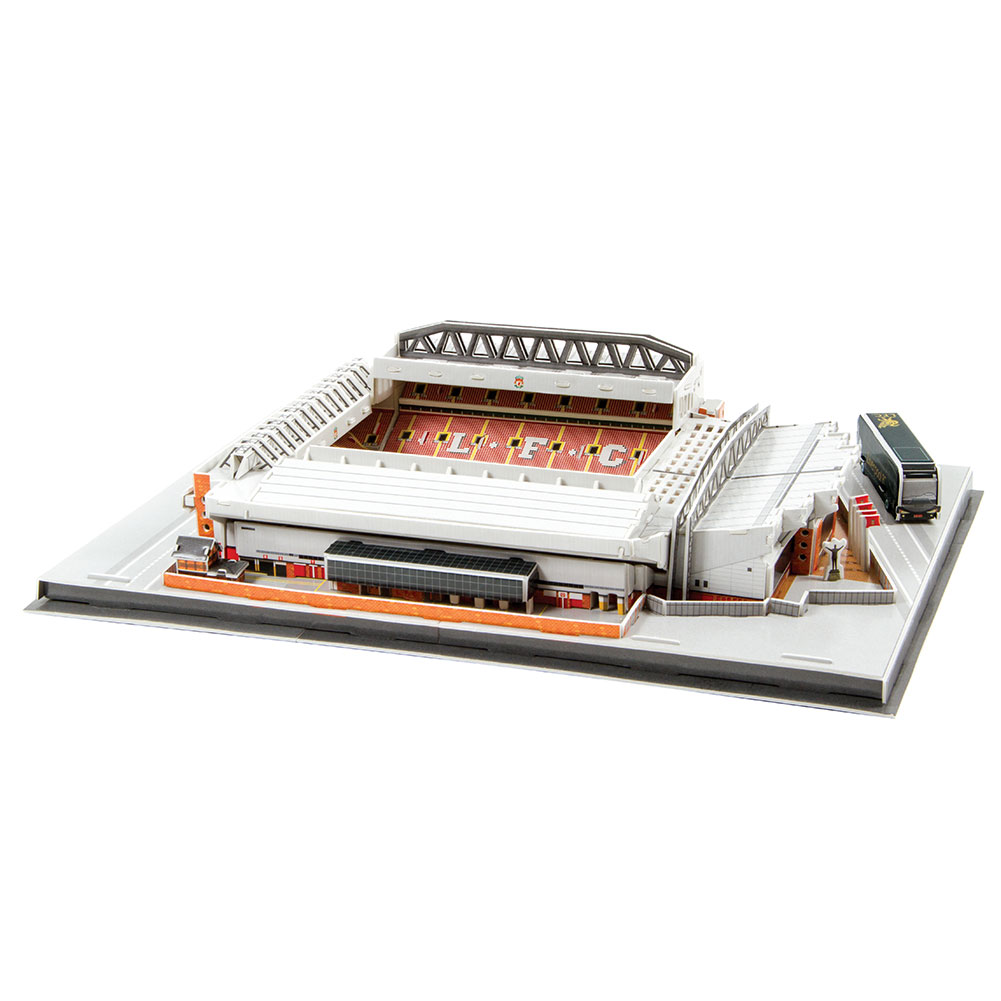 Liverpool FC 3D stadium puzzle, a 142-piece replica of Anfield Road