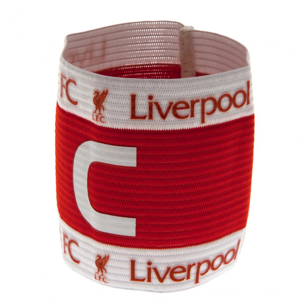 Liverpool FC elasticated captain's armband featuring the club crest in team colours