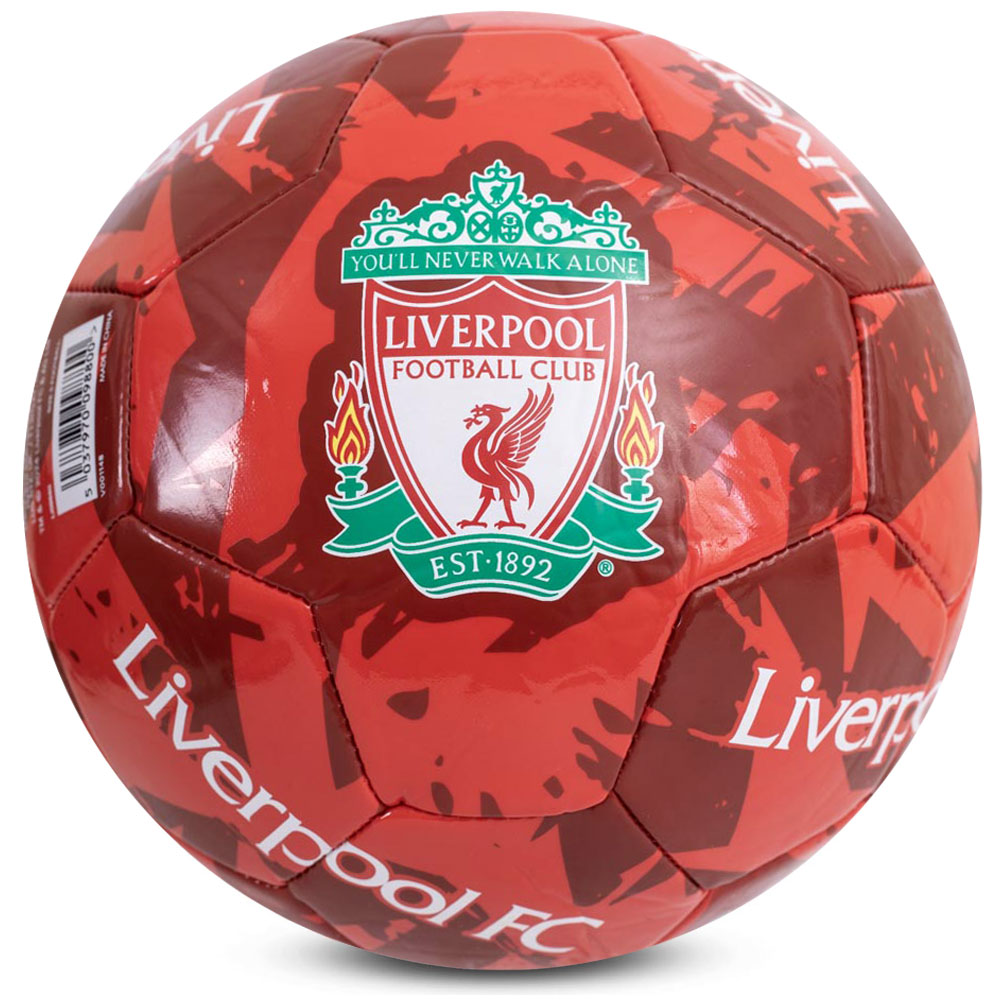 Liverpool FC red graffiti design Size 5 football with a full colour Liverpool crest