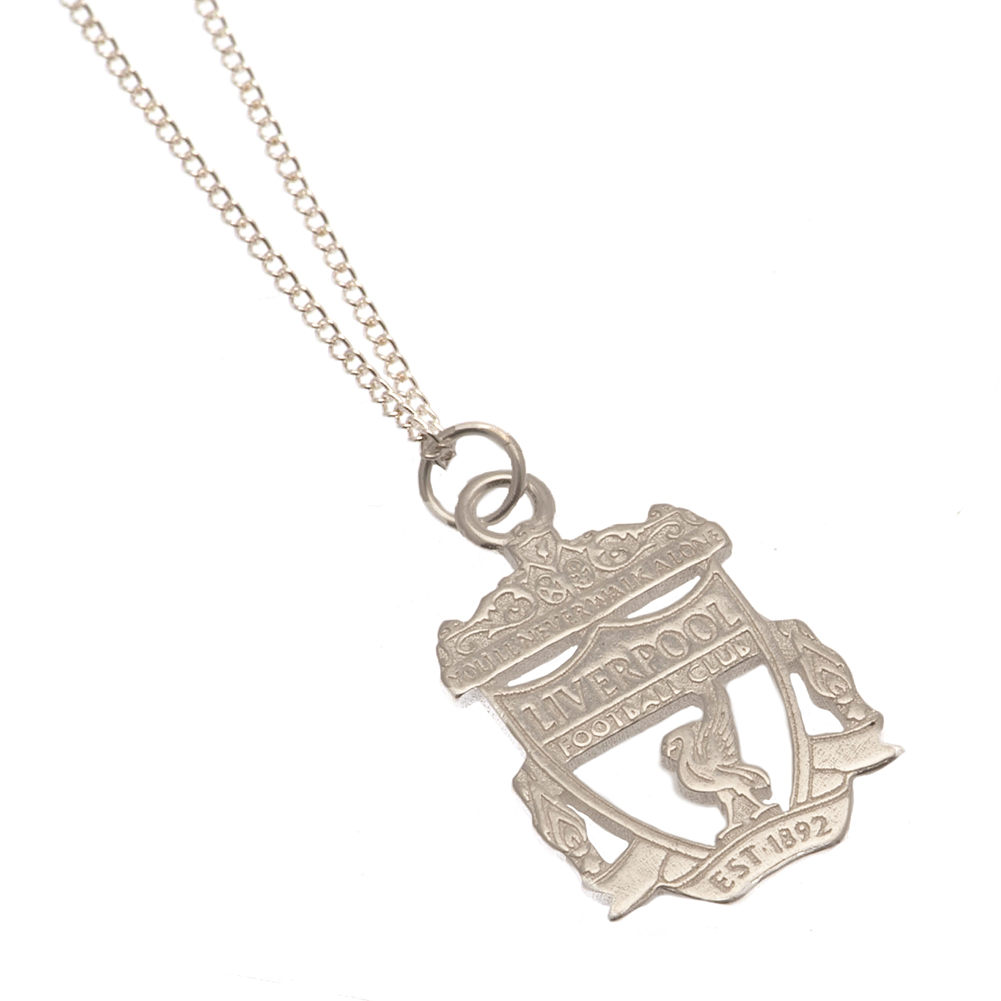 Liverpool FC sterling silver crest pendant on a chain necklace with a lobster clasp