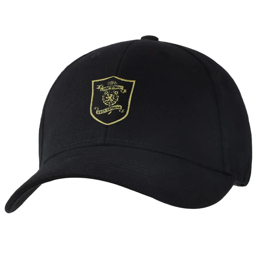 Livingston FC black classic curved brim cap with an embroidered Livingston crest