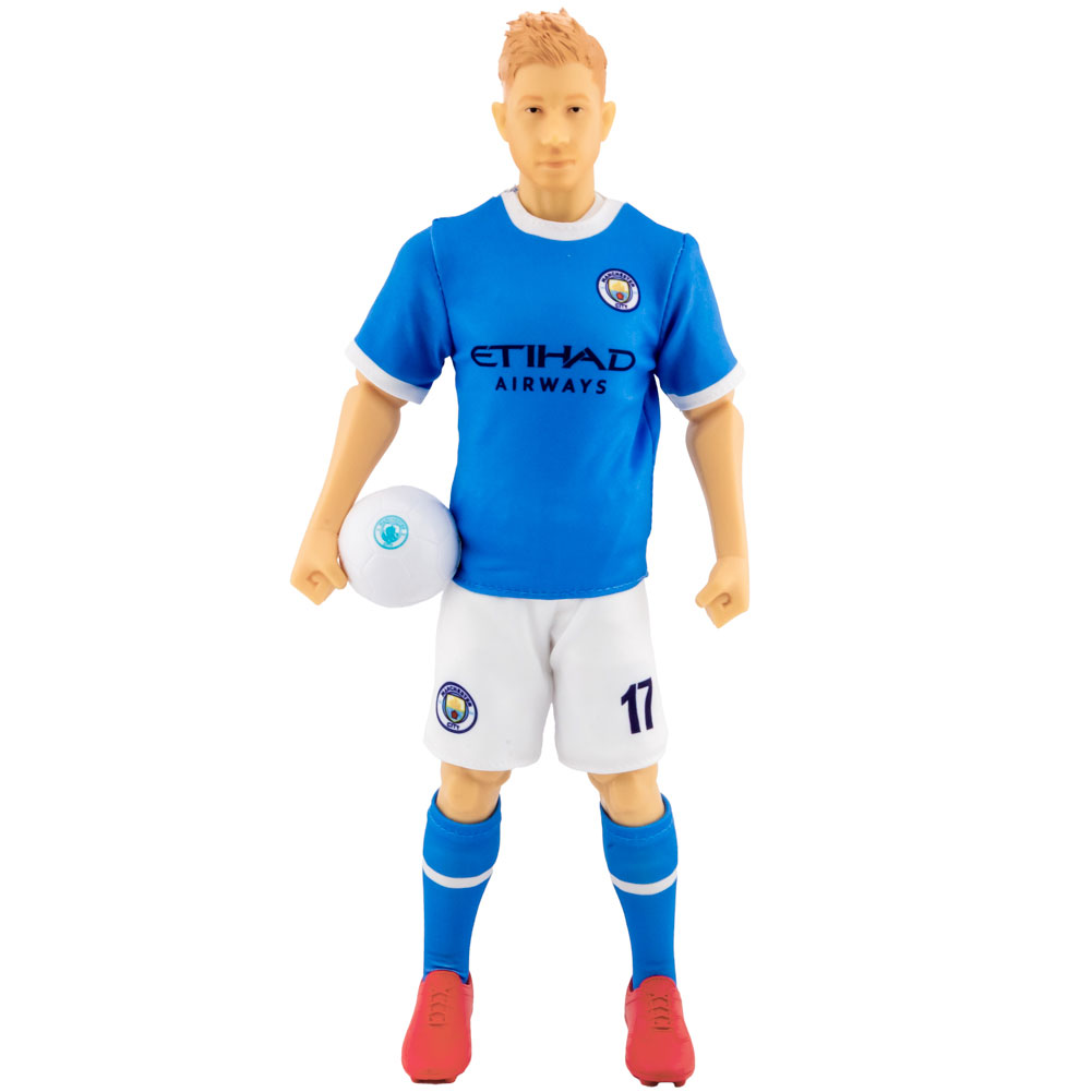 Manchester City FC Kevin De Bruyne 30cm 1:6 scale action figure in the team kit with number 17